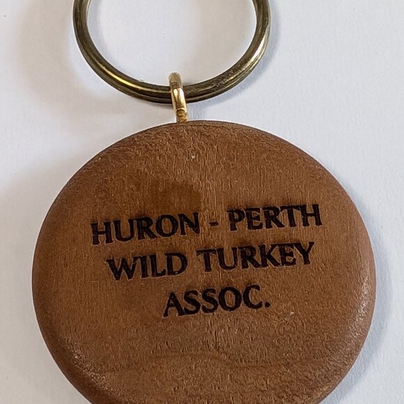 HURON PERTH ONTARIO CANADA TURKEY ASSOCIATION WOOD KEYCHAIN CANADIAN BIRD HUNTER - Picture 8 of 12